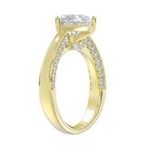 14K YELLOW GOLD 2 1/2CT ROUND/PEAR DIAMOND LADIES RING (CENTER STONE PEAR DIAMOND 2.00CT)