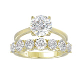 14K YELLOW GOLD 4.00CT ROUND DIAMOND BRIDAL SET (CENTER STONE ROUND DIAMOND 2CT)