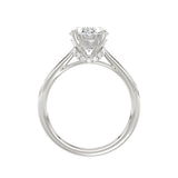 14K WHITE GOLD 4 1/2CT ROUND/OVAL DIAMOND LADIES BRIDAL SET (CENTER STONE OVAL DIAMOND 3.00CT)