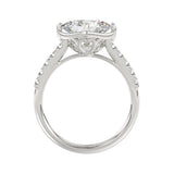 Ladies 14K White Gold Ladies Elegance- Bridal Set 3 3/4CT Round & Oval Diamonds 2.00CT Oval Center stone (Color F-G -Clarity VS1/VS2)