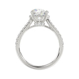 LADIES BRIDAL SET 3 1/2CT ROUND DIAMOND 14K WHITE GOLD (CENTER STONE ROUND DIAMOND 2.00CT)
