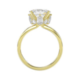 14K YELLOW GOLD 2 3/1CT ROUND/PEAR/OVAL DIAMOND LADIES RING (CENTER STONE OVAL DIAMOND 2.00CT)