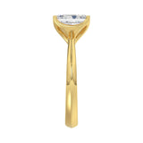 LADIES SOLITAIRE RING 2 1/2CT RADIANT DIAMOND 14K YELLOW GOLD