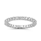 LADIES ETERNITY BAND 1.00CT ROUND DIAMOND 14K WHITE GOLD