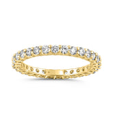 LADIES ETERNITY BAND 1.00CT ROUND DIAMOND 14K YELLOW GOLD