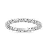 LADIES ETERNITY BAND 1.00CT ROUND DIAMOND 14K WHITE GOLD