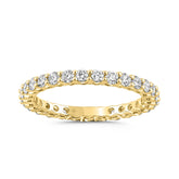 LADIES ETERNITY BAND 1.00CT ROUND DIAMOND 14K YELLOW GOLD