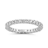 LADIES ETERNITY BAND 1.00CT ROUND DIAMOND 14K WHITE GOLD
