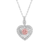 14K WHITE GOLD 3/4CT ROUND DIAMOND LADIES PENDANT WITH CHAIN