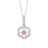 14K WHITE GOLD 3/4CT ROUND DIAMOND LADIES PENDANT WITH CHAIN