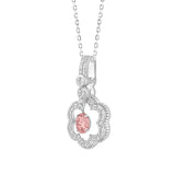 14K WHITE GOLD 3/4CT ROUND DIAMOND LADIES PENDANT WITH CHAIN