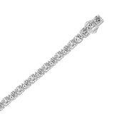 18K WHITE GOLD 5.00CT ROUND DIAMOND LADIES TENNIS BRACELET (TALON CLAWS LOCK)