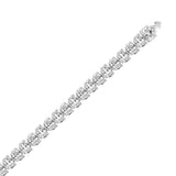 18K WHITE GOLD 7.00CT OVAL DIAMOND LADIES TENNIS BRACELET