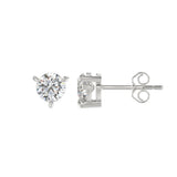 18K WHITE GOLD 1.00CT ROUND DIAMOND SOLITAIRE EARRINGS (TALON CLAWS LOCK)