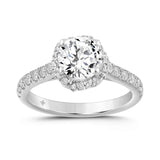 18K WHITE GOLD 1 1/2CT ROUND DIAMOND LADIES RING (CENTER STONE ROUND DIAMOND 1CT)