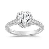 18K WHITE GOLD 1 1/2CT ROUND DIAMOND LADIES RING (CENTER STONE ROUND DIAMOND 1CT)