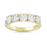 14K YELLOW GOLD 2.00CT ROUND DIAMOND LADIES BAND