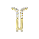 14K YELLOW GOLD 1.00CT ROUND DIAMOND LADIES WRAP RING