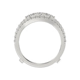 14K WHITE GOLD 1 1/4CT ROUND DIAMOND LADIES WRAP RING