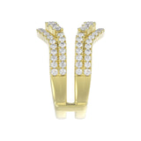 14K YELLOW GOLD 1 1/4CT ROUND DIAMOND LADIES WRAP RING