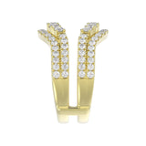 14K YELLOW GOLD 1 1/4CT ROUND DIAMOND LADIES WRAP RING