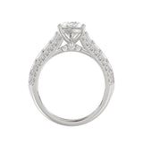 21K PLATINUM LADIES RING 2 3/4CT ROUND/BAGUETTE/PEAR DIAMOND (CENTER STONE PEAR DIAMOND 2CT)
