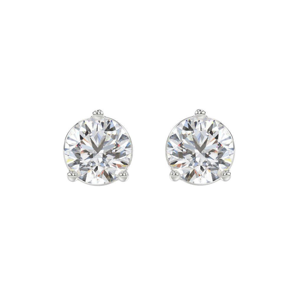 14K WHITE GOLD 6.00CT ROUND DIAMOND SOLITAIRE EARRINGS