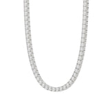 14K WHITE GOLD 4.00CT 16" ROUND DIAMOND LADIES TENNIS NECKLACE