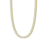 14K YELLOW GOLD 4 3/4CT 18" ROUND DIAMOND LADIES TENNIS NECKLACE
