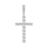 10K WHITE GOLD 2 1/2CT ROUND DIAMOND MEN'S CHARM PENDANT