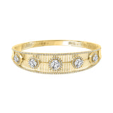 18K YELLOW GOLD 6 1/2CT ROUND DIAMOND LADIES BANGLE