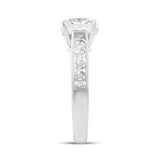 14K WHITE GOLD 3.00CT CUSHION/PRINCESS DIAMOND LADIES RING