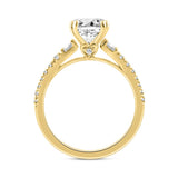 14K YELLOW GOLD 2 1/4CT ROUND/BAGUETTE DIAMOND LADIES RING (CENTER STONE ROUND DIAMOND 2CT)