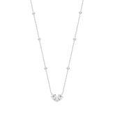 14K WHITE GOLD 2.00CT ROUND/PEAR DIAMOND LADIES NECKLACE