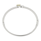 14K WHITE GOLD 2.00CT ROUND/RADIANT DIAMOND LADIES BANGLE