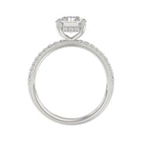 14K WHITE GOLD 2 1/4CT ROUND/RADIANT DIAMOND LADIES RING (CENTER STONE RADIANT DIAMOND 2CT)