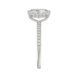 14K WHITE GOLD 2 1/4CT ROUND/RADIANT DIAMOND LADIES RING (CENTER STONE RADIANT DIAMOND 2CT)