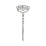 14K WHITE GOLD 2 1/4CT ROUND/RADIANT DIAMOND LADIES RING (CENTER STONE RADIANT DIAMOND 2CT)