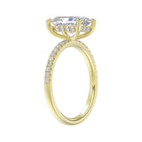 14K YELLOW GOLD 2 1/4CT ROUND/RADIANT DIAMOND LADIES RING (CENTER STONE RADIANT DIAMOND 2CT)