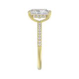 14K YELLOW GOLD 2 1/4CT ROUND/RADIANT DIAMOND LADIES RING (CENTER STONE RADIANT DIAMOND 2CT)