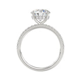 14K WHITE GOLD 2 1/4CT ROUND DIAMOND LADIES RING (CENTER STONE ROUND DIAMOND 2CT)
