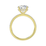 14K YELLOW GOLD 2 1/4CT ROUND DIAMOND LADIES RING (CENTER STONE ROUND DIAMOND 2CT)