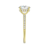 14K YELLOW GOLD 2 1/4CT ROUND DIAMOND LADIES RING (CENTER STONE ROUND DIAMOND 2CT)