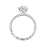 14K WHITE GOLD 2 3/4CT ROUND/PEAR DIAMOND LADIES RING (CENTER STONE PEAR DIAMOND 2CT)