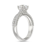 14K WHITE GOLD 1 3/4CT ROUND DIAMOND LADIES BRIDAL SET (CENTER STONE ROUND DIAMOND 1CT)