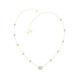 14K YELLOW GOLD 2 1/4CT ROUND/OVAL DIAMOND LADIES NECKLACE