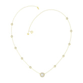 14K YELLOW GOLD 2 1/4CT ROUND DIAMOND LADIES NECKLACE