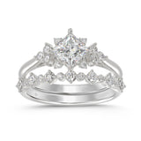 14K WHITE GOLD 1 1/2CT ROUND DIAMOND BRIDAL SET (CENTER STONE PRINCESS DIAMOND 1CT)