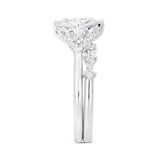 14K WHITE GOLD 1 1/2CT ROUND DIAMOND BRIDAL SET (CENTER STONE PRINCESS DIAMOND 1CT)