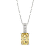 14K WHITE GOLD 1 1/3CT ROUND/RADIANT DIAMOND LADIES PENDANT WITH CHAIN